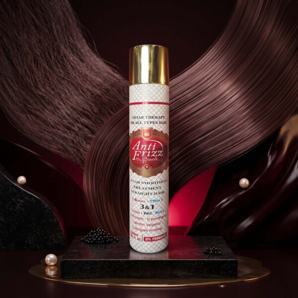 فرد احترافي وعناية مكثفة للشعر المجهد | Anti Frizz Caviar Therapy (1000مل)